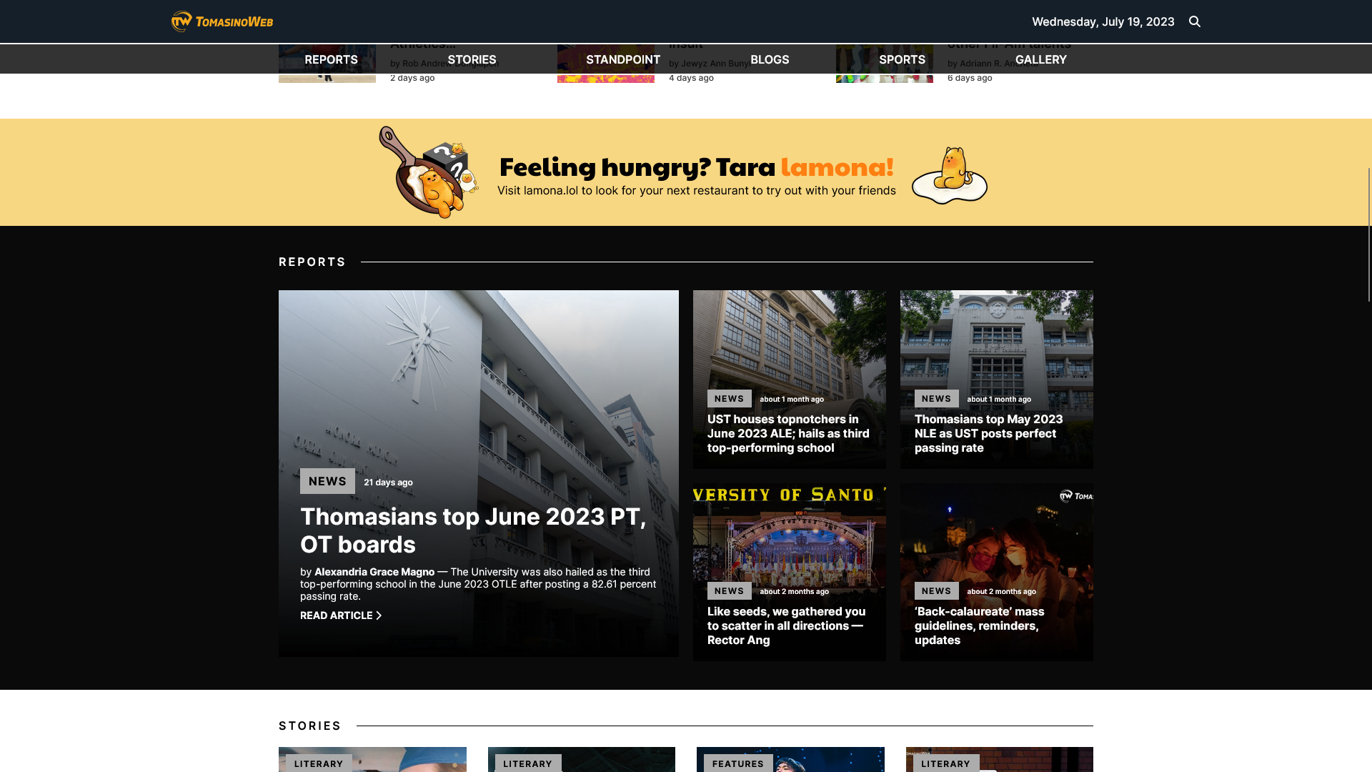 TomasinoWeb.org landing page